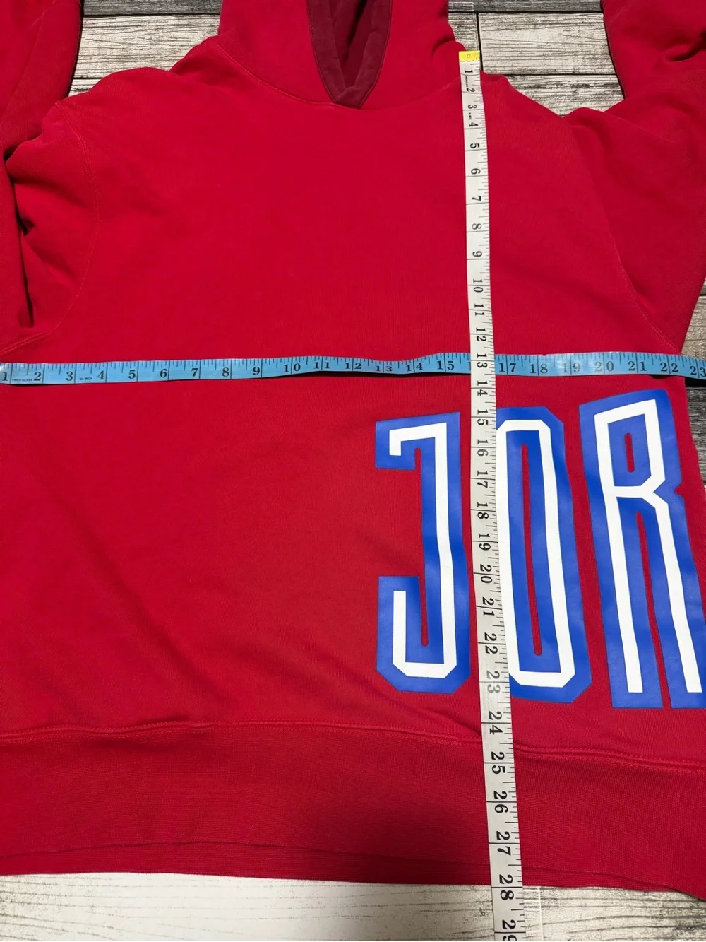 Jordan Air Jordan Hoodie Sweatshirt Men’s L Red Blue Pullover Pockets